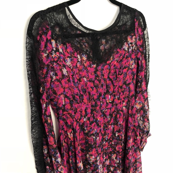 SOLOISTE Floral Lace Mini Dress Small - Picture 2 of 5